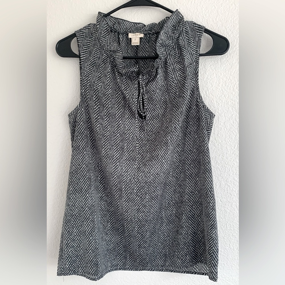 J. Crew high neck tank with keyhole. Size 2.
